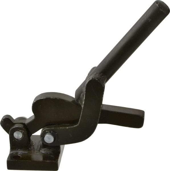 Gibraltar - 1,000 Lb Holding Capacity, Vertical Handle, Manual Hold Down Toggle Clamp - 95° Handle Movement, Solid Bar, Flanged Base - Apex Tool & Supply