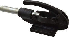Gibraltar - 16,000 Lb Load Capacity, Flanged Base, Carbon Steel, Standard Straight Line Action Clamp - 4 Mounting Holes, 0.41" Mounting Hole Diam, 0.99" Plunger Diam, Straight Handle - Apex Tool & Supply