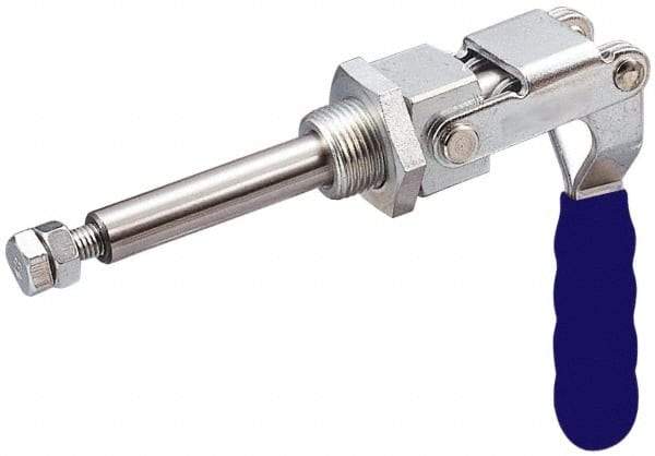 Gibraltar - 400 Lb Load Capacity, Mounting Plate Base, Stainless Steel, Standard Straight Line Action Clamp - 0.44" Plunger Diam, Straight Handle - Apex Tool & Supply