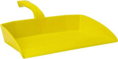 Vikan - 12-1/2" Wide Handheld Dustpan - Plastic Body, 4-1/2" Handle, Yellow - Apex Tool & Supply