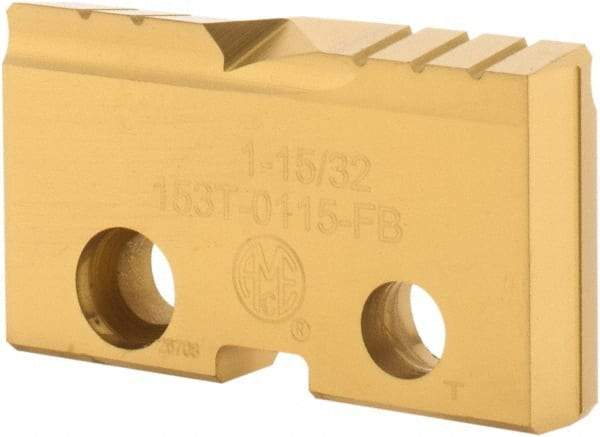 Allied Machine and Engineering - 1-15/32" Diam x 1/4" Thick, Seat Code 3, Flat Bottom Spade Drill Insert - TiN Coated, Cobalt, Grade Super Cobalt, Series T-A - Apex Tool & Supply