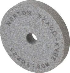 Norton - 60 Grit Aluminum Oxide Type 1 Internal Grinding Wheel - 3" Diam x 1/2" Hole x 1/2" Thick, 10,825 Max RPM, Type 1 Medium Grade, K Hardness, Vitrified Bond, One-Side Recess - Apex Tool & Supply