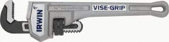 Irwin - 10" Aluminum Straight Pipe Wrench - 1-1/2" Pipe Capacity - Apex Tool & Supply