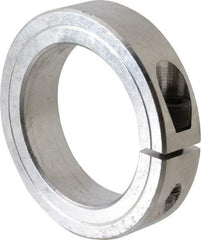 Climax Metal Products - 2-1/4" Bore, Aluminum, One Piece Clamping Shaft Collar - 3-1/4" Outside Diam, 3/4" Wide - Apex Tool & Supply