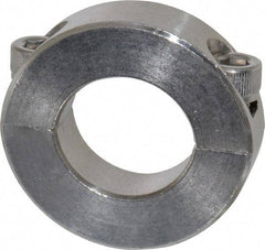 Climax Metal Products - 15/16" Bore, Stainless Steel, Two Piece Two Piece Split Shaft Collar - 1-3/4" Outside Diam, 1/2" Wide - Apex Tool & Supply