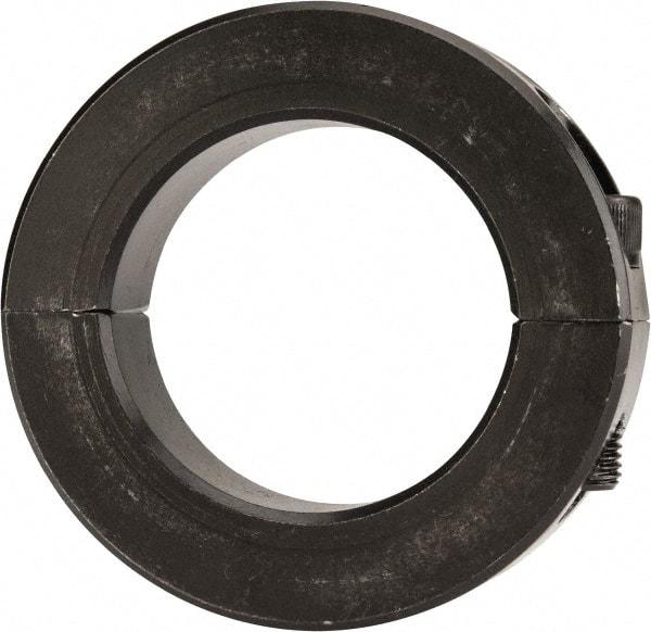 Climax Metal Products - 1-13/16" Bore, Steel, Two Piece Two Piece Split Shaft Collar - 2-7/8" Outside Diam, 11/16" Wide - Apex Tool & Supply