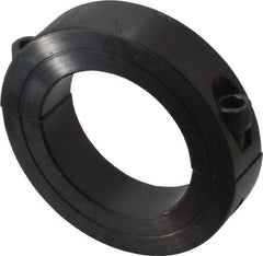 Climax Metal Products - 2-1/16" Bore, Steel, Two Piece Two Piece Split Shaft Collar - 3-1/4" Outside Diam, 3/4" Wide - Apex Tool & Supply
