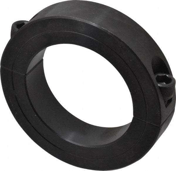 Climax Metal Products - 2-9/16" Bore, Steel, Two Piece Two Piece Split Shaft Collar - 3-7/8" Outside Diam, 7/8" Wide - Apex Tool & Supply