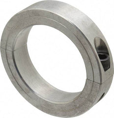 Climax Metal Products - 3" Bore, Aluminum, Two Piece Two Piece Split Shaft Collar - 4-1/4" Outside Diam, 7/8" Wide - Apex Tool & Supply