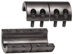 Climax Metal Products - 1-1/4" Inside x 2-1/16" Outside Diam, Two Piece Rigid Coupling without Keyway - 3-1/4" Long - Apex Tool & Supply