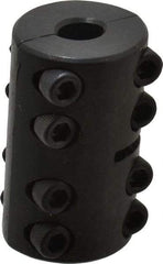 Climax Metal Products - 1/4" Inside x 5/8" Outside Diam, Two Piece Rigid Coupling without Keyway - 1" Long - Apex Tool & Supply