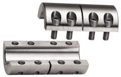 Climax Metal Products - 3/8" Inside x 7/8" Outside Diam, Two Piece Rigid Coupling without Keyway - 1-3/8" Long - Apex Tool & Supply