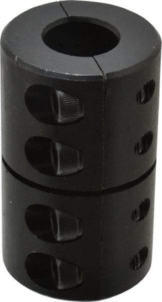 Climax Metal Products - 5/8" Inside x 1-5/16" Outside Diam, Two Piece Rigid Coupling without Keyway - 2" Long - Apex Tool & Supply