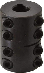 Climax Metal Products - 3/4" Inside x 1-1/2" Outside Diam, Two Piece Rigid Coupling with Keyway - 2-1/4" Long x 3/16" Keyway Width x 3/32" Keyway Depth - Apex Tool & Supply