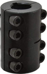 Climax Metal Products - 3/4" Inside x 1-1/2" Outside Diam, Two Piece Rigid Coupling with Keyway - 2-1/4" Long x 3/16" Keyway Width x 3/32" Keyway Depth - Apex Tool & Supply