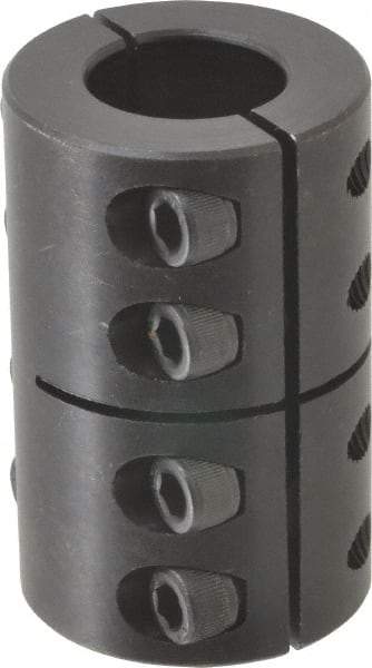 Climax Metal Products - 7/8" Inside x 1-5/8" Outside Diam, Two Piece Rigid Coupling without Keyway - 2-1/2" Long - Apex Tool & Supply