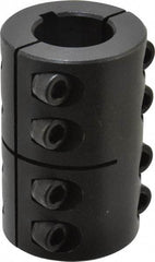 Climax Metal Products - 7/8" Inside x 1-5/8" Outside Diam, Two Piece Rigid Coupling with Keyway - 2-1/2" Long x 3/16" Keyway Width x 3/32" Keyway Depth - Apex Tool & Supply
