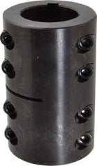 Climax Metal Products - 1-1/4" Inside x 2-1/16" Outside Diam, Two Piece Rigid Coupling with Keyway - 3-1/4" Long x 1/4" Keyway Width x 1/8" Keyway Depth - Apex Tool & Supply