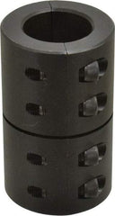 Climax Metal Products - 1-1/4" Inside x 2-1/16" Outside Diam, Two Piece Rigid Coupling without Keyway - 3-1/4" Long - Apex Tool & Supply