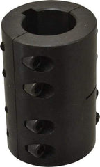 Climax Metal Products - 1-1/2" Inside x 2-5/8" Outside Diam, Two Piece Rigid Coupling with Keyway - 3-7/8" Long x 3/8" Keyway Width x 3/16" Keyway Depth - Apex Tool & Supply