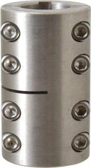 Climax Metal Products - 1" Inside x 1-3/4" Outside Diam, Two Piece Rigid Coupling with Keyway - 3" Long x 1/4" Keyway Width x 1/8" Keyway Depth - Apex Tool & Supply