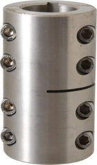 Climax Metal Products - 1-1/4" Inside x 2-1/16" Outside Diam, Two Piece Rigid Coupling with Keyway - 3-1/4" Long x 1/4" Keyway Width x 1/8" Keyway Depth - Apex Tool & Supply