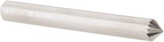 M.A. Ford - 1/4" Cut Diam, 1/4" Shank Diam, Cone Head Single Cut Burr - Carbide, Point End, 1/8" LOC, 2" OAL - Apex Tool & Supply