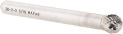 M.A. Ford - 5/16" Cut Diam, 1/4" Shank Diam, Ball Head Double Cut Burr - Carbide, Radius End, 9/32" LOC, 2-9/32" OAL - Apex Tool & Supply