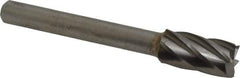 M.A. Ford - 3/8" Cut Diam, 1/4" Shank Diam, Cylinder with End Cut Head Single Cut Burr - Carbide, End Cut End, 3/4" LOC, 2-3/4" OAL - Apex Tool & Supply