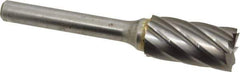 M.A. Ford - 1/2" Cut Diam, 1/4" Shank Diam, Cylinder with End Cut Head Single Cut Burr - Carbide, End Cut End, 1" LOC, 3" OAL - Apex Tool & Supply