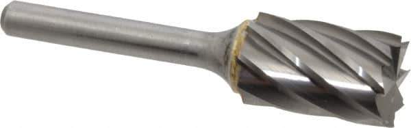 M.A. Ford - 5/8" Cut Diam, 1/4" Shank Diam, Cylinder with End Cut Head Single Cut Burr - Carbide, End Cut End, 1" LOC, 3" OAL - Apex Tool & Supply