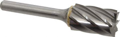 M.A. Ford - 5/8" Cut Diam, 1/4" Shank Diam, Cylinder with End Cut Head Single Cut Burr - Carbide, End Cut End, 1" LOC, 3" OAL - Apex Tool & Supply