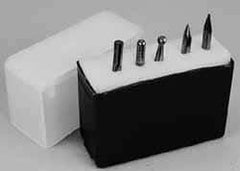M.A. Ford - 5 Piece, 1/4" Shank Burr Set - Tungsten Carbide, Multiple Head Shape - Apex Tool & Supply