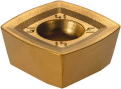 Kennametal - XDLT120508 Grade X500 Carbide Milling Insert - TiN/TiC/TiN Finish, 0.219" Thick, 1/2" Inscribed Circle, 0.031" Corner Radius - Apex Tool & Supply