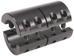 Climax Metal Products - 15mm Inside x 34mm Outside Diam, Metric Two-Piece Clamping Rigid Coupling - 50mm Long - Apex Tool & Supply