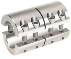 Climax Metal Products - 10mm Inside x 29mm Outside Diam, Metric Two-Piece Clamping Rigid Coupling - 45mm Long - Apex Tool & Supply