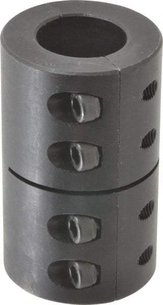 Climax Metal Products - 30mm Inside x 53mm Outside Diam, Metric Two-Piece Clamping Rigid Coupling - 83mm Long - Apex Tool & Supply