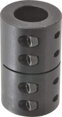 Climax Metal Products - 30mm Inside x 53mm Outside Diam, Metric Two-Piece Clamping Rigid Coupling - 83mm Long - Apex Tool & Supply