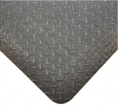 Wearwell - 75' Long x 4' Wide, Dry Environment, Anti-Fatigue Matting - Black, Vinyl with Nitrile Blend Base, Beveled on 4 Sides - Apex Tool & Supply