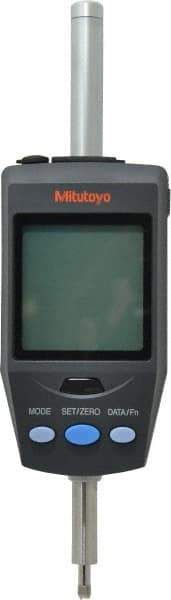 Mitutoyo - 0 to 30.4mm Range, 0.00002, 0.00005, 0.0001, 0.0002 & 0.0005" Graduation, Electronic Drop Indicator - Accurate to 0.0015mm, English & Metric System, LCD Display - Apex Tool & Supply