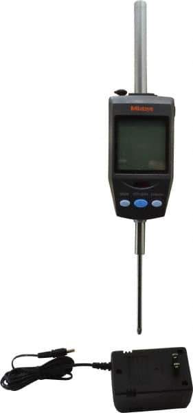 Mitutoyo - 0 to 60.9mm Range, 0.00002, 0.00005, 0.0001, 0.0002 & 0.0005" Graduation, Electronic Drop Indicator - Accurate to 0.0025mm, English & Metric System, LCD Display - Apex Tool & Supply