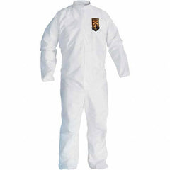 KleenGuard - Size 4XL SMS General Purpose Coveralls - White, Zipper Closure, Open Cuffs, Open Ankles, Seamless - Apex Tool & Supply