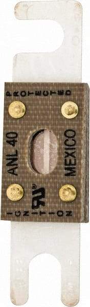Cooper Bussmann - 40 Amp Non-Time Delay Fast-Acting Forklift & Truck Fuse - 125VAC, 80VDC, 3.18" Long x 0.75" Wide, Littelfuse CNL40, Bussman ANL-40, Ferraz Shawmut CNN40 - Apex Tool & Supply