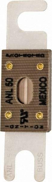 Cooper Bussmann - 50 Amp Non-Time Delay Fast-Acting Forklift & Truck Fuse - 125VAC, 80VDC, 3.18" Long x 0.75" Wide, Littelfuse CNL50, Bussman ANL-50, Ferraz Shawmut CNL50 - Apex Tool & Supply