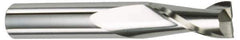 Kennametal - 1/2", 2-1/2" LOC, 1/2" Shank Diam, 5" OAL, 2 Flute, Solid Carbide Square End Mill - Single End, Uncoated, Spiral Flute, 45° Helix, Centercutting, Right Hand Cut, Right Hand Flute, Series AADF - Apex Tool & Supply