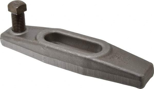 Gibraltar - 15/16" Stud, 2-3/4" Travel, 10" OAL x 2-1/2" Overall Width x 1-3/8" Overall Height, Heel Clamp - Grade ASTM A521 Class CA Forged Steel, 3-11/16" Long x 15/16" Wide Slot, Tapped - Apex Tool & Supply