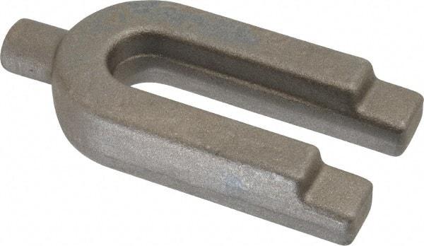 Gibraltar - 1-3/4" Wide x 3/4" High, Forged Steel, U Shaped Strap Clamp - 11/16" Stud, 3-1/2" Travel, 4" OAL, 3-1/2" Slot Length, 11/16" Slot Width - Apex Tool & Supply