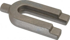 Gibraltar - 1-3/4" Wide x 3/4" High, Forged Steel, U Shaped Strap Clamp - 11/16" Stud, 3-1/2" Travel, 4" OAL, 3-1/2" Slot Length, 11/16" Slot Width - Apex Tool & Supply
