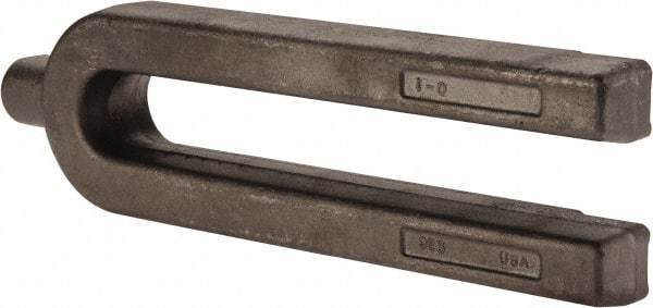 Gibraltar - 2-3/4" Wide x 1-1/4" High, Forged Steel, U Shaped Strap Clamp - 15/16" Stud, 9" Travel, 10" OAL, 9" Slot Length, 15/16" Slot Width - Apex Tool & Supply