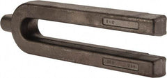 Gibraltar - 2-3/4" Wide x 1-1/4" High, Forged Steel, U Shaped Strap Clamp - 15/16" Stud, 9" Travel, 10" OAL, 9" Slot Length, 15/16" Slot Width - Apex Tool & Supply